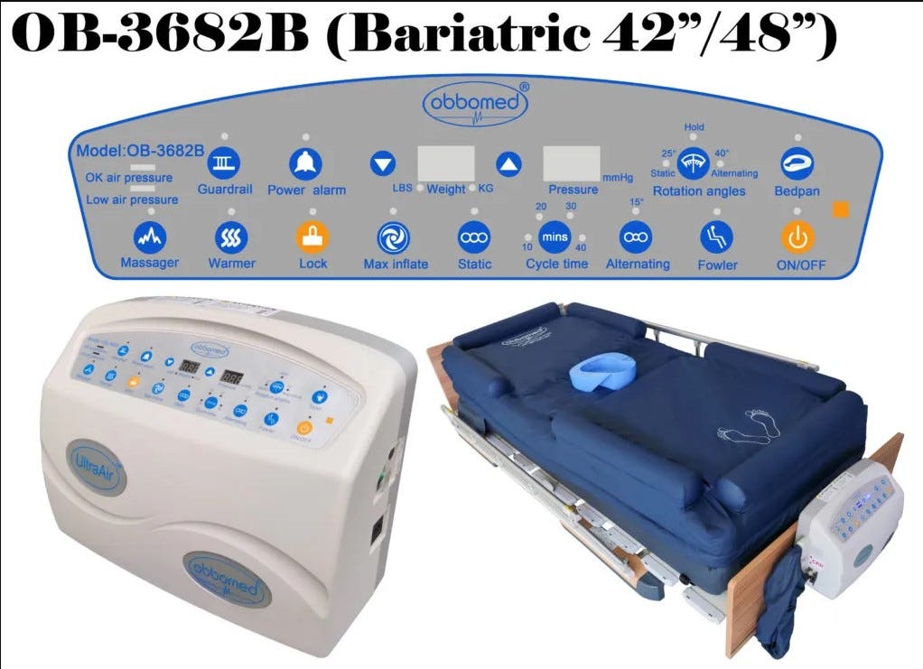 UltraAir Bariatric Alternating Pressure Ulcer Prevention Mattress