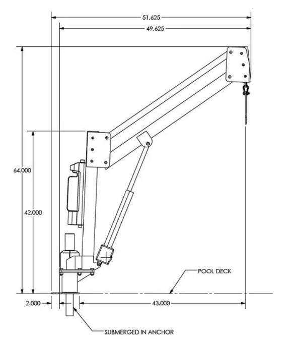 HR-350SS Rotational ADA Home Series Pool Lift