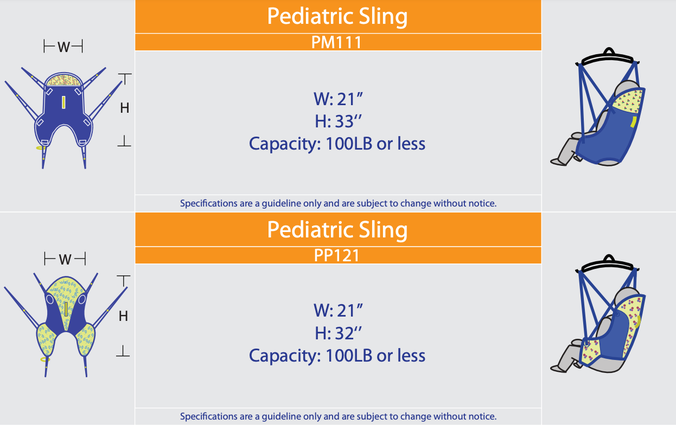 Pediatric Full Body Padded Polyester Sling