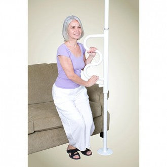 Security Pole and Pivoting Curve Grab Bar