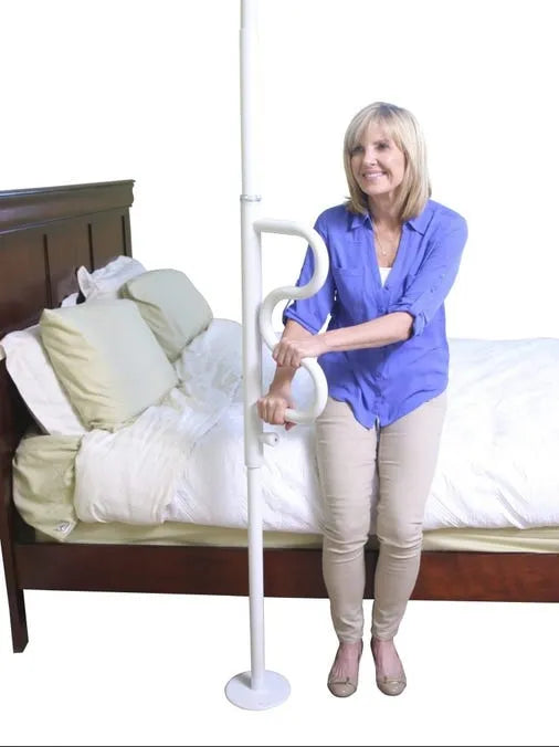 Security Pole and Pivoting Curve Grab Bar