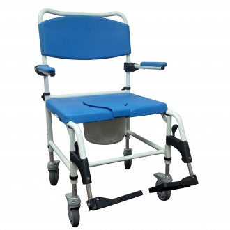 Drive Bariatric Rehab Commode Chair w/ Rear Locking Casters