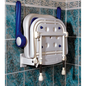 Wide Padded Shower Seat with Back and Arms