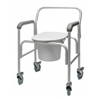 3 in 1 Aluminum Commode Back Bar and Casters