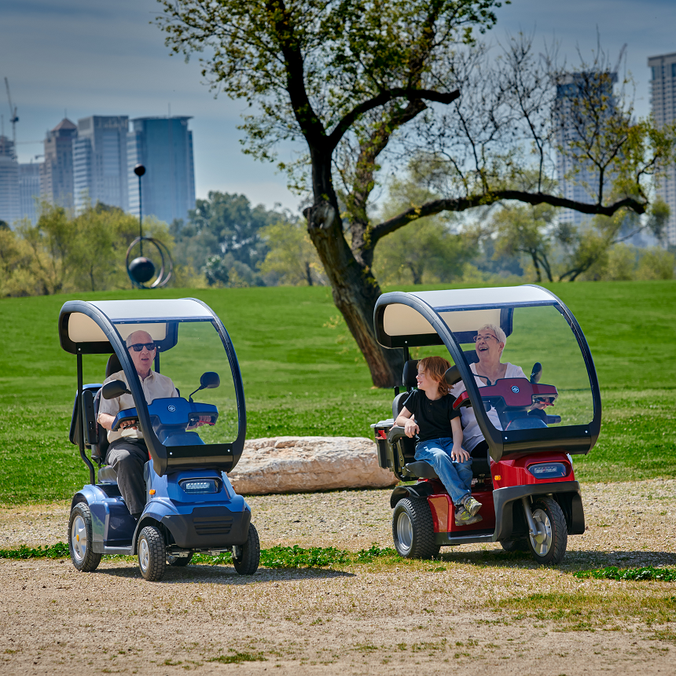 Close-up image of Afiscooter S4 Hard-Top Touring Scooter
