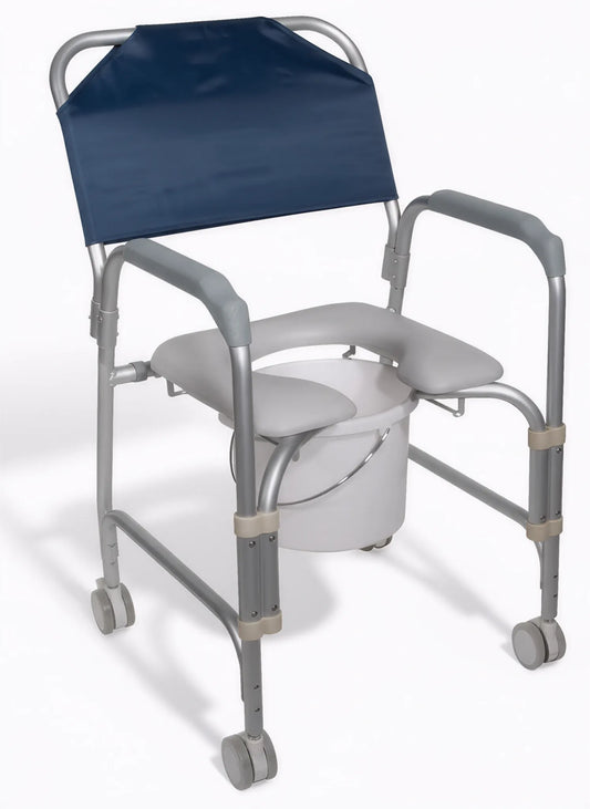 Drive Lightweight Portable Shower Chair Commode with Casters