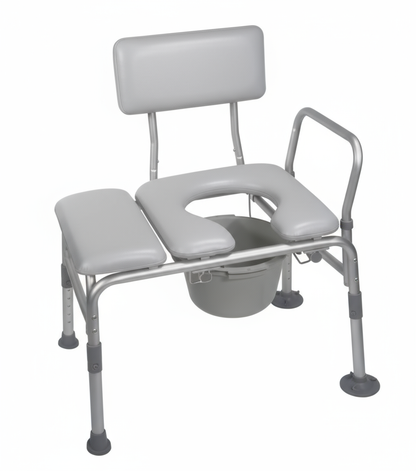 Drive Padded Seat Transfer Bench with Commode Opening