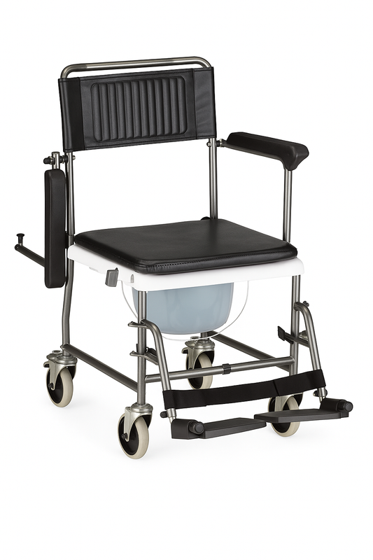 Nova Drop-Arm Transport Chair Commode