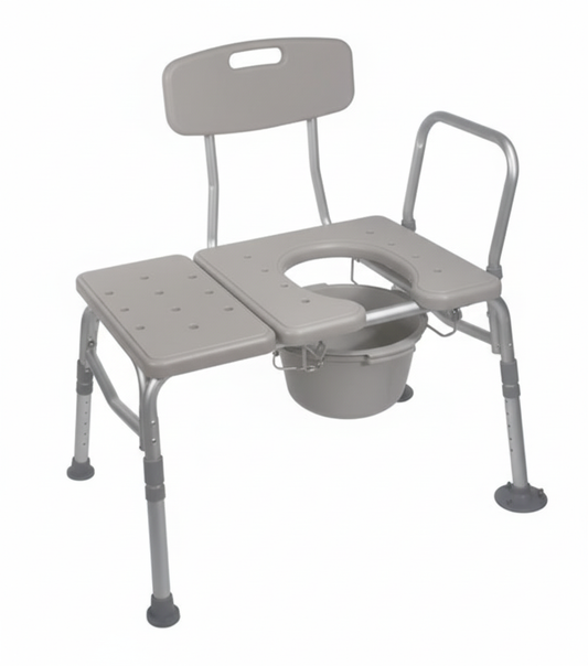 Drive Plastic Transfer Bench with Commode Opening