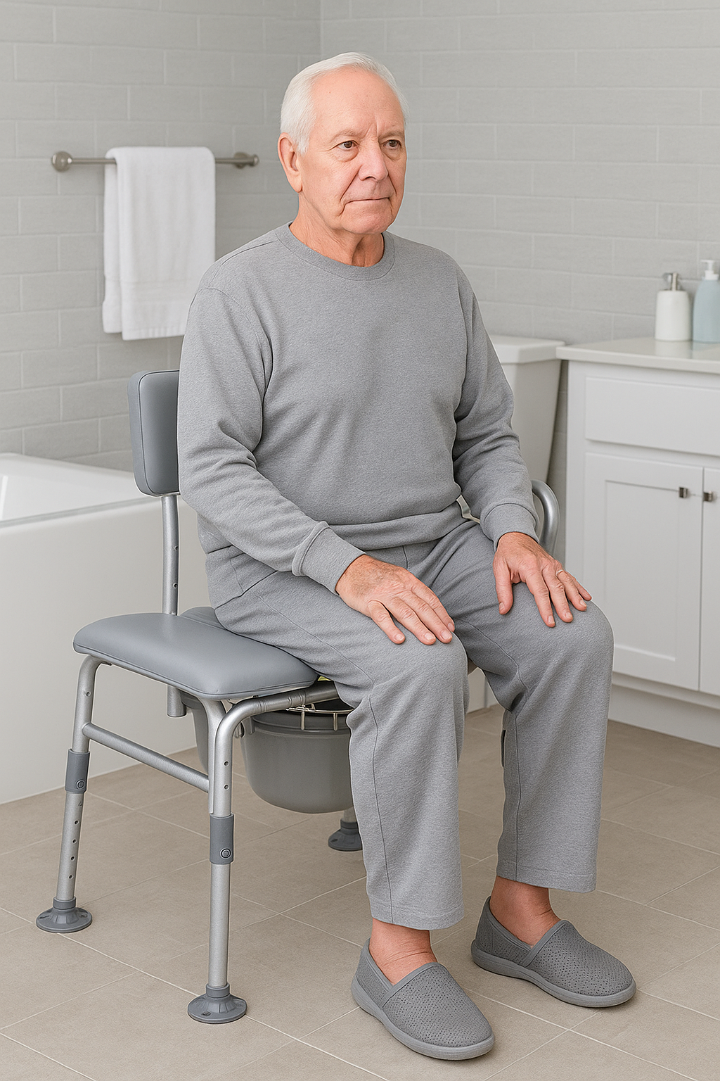 Drive Padded Seat Transfer Bench with Commode Opening