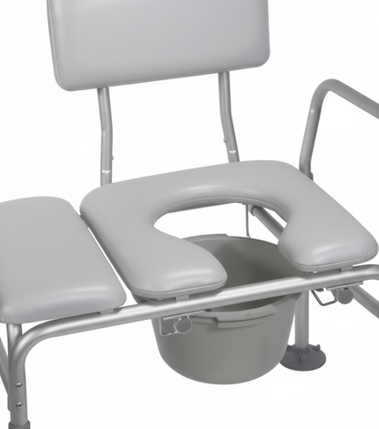Drive Padded Seat Transfer Bench with Commode Opening