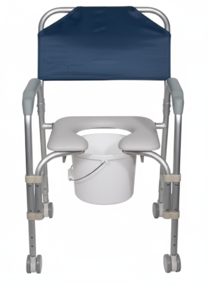 Drive Lightweight Portable Shower Chair Commode with Casters