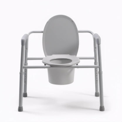 Deluxe Drop Arm Commode with Padded Seat