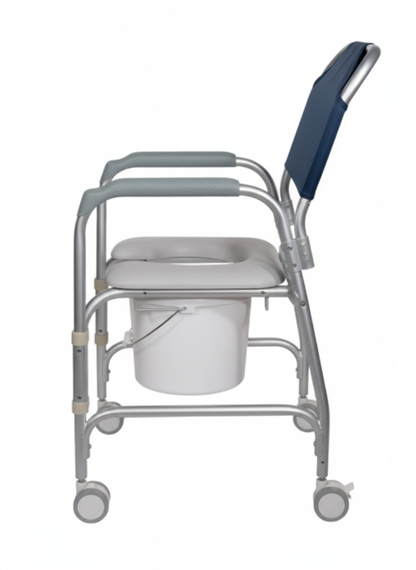 Drive Lightweight Portable Shower Chair Commode with Casters