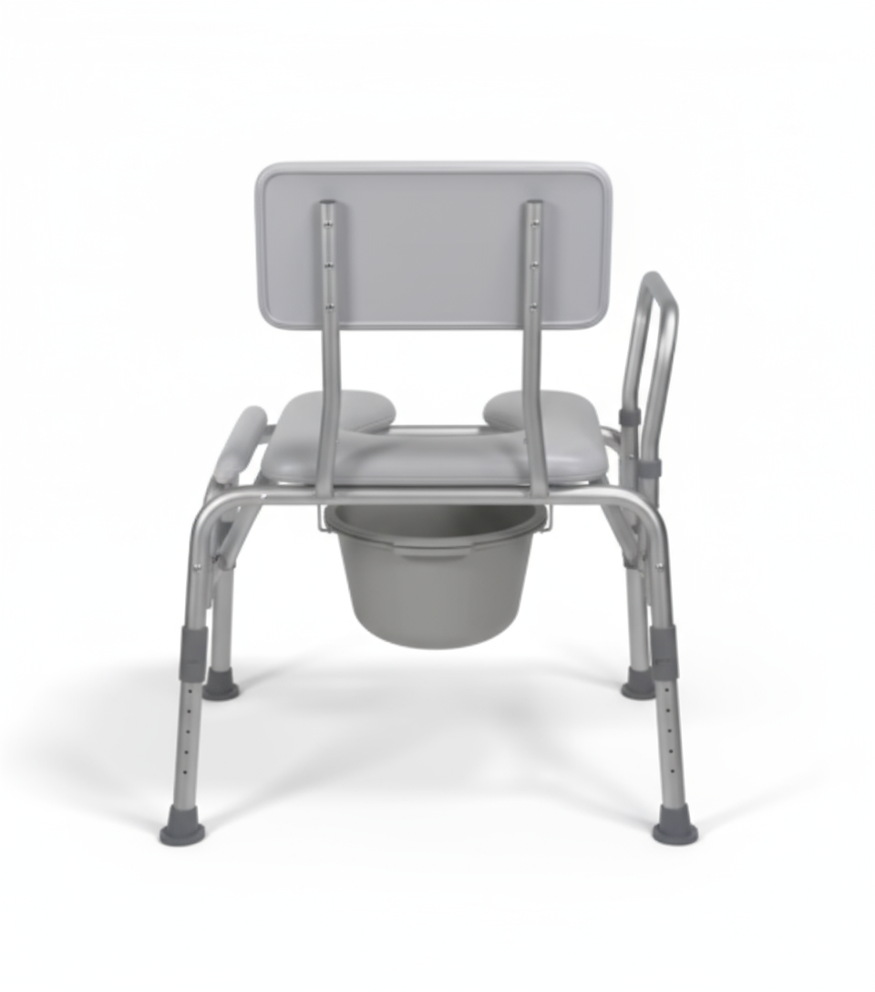 Drive Padded Seat Transfer Bench with Commode Opening