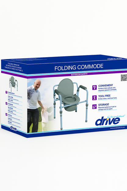 Drive Folding Steel Commode
