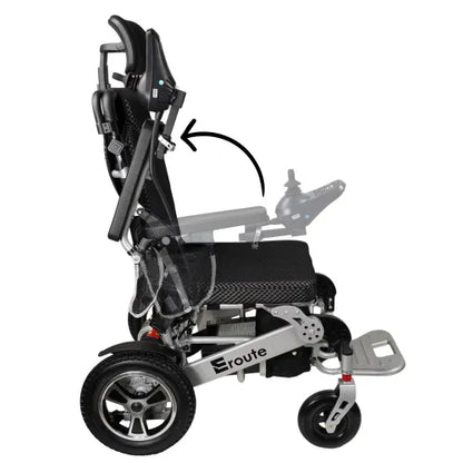 Eroute Automatic Folding Electric Wheelchair with 300 lbs. Capacity and 18 in. Wide Seat