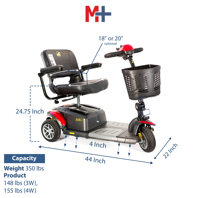 Buzzaround EX HD 3-Wheel Travel Scooter