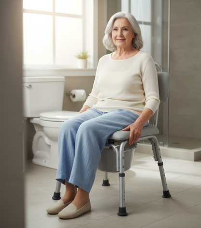 Deluxe Padded Commode Bath Seat