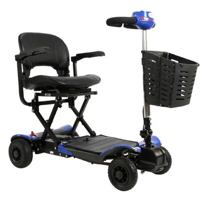 Optimus Automatic Folding Mobility Scooter by Discover My Mobility, Compact Design, 300 lbs Weight Capacity, Adjustable Armrest Width