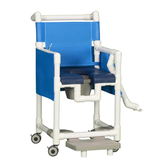 Deluxe Shower Chair Commode with Open Front Soft Seat