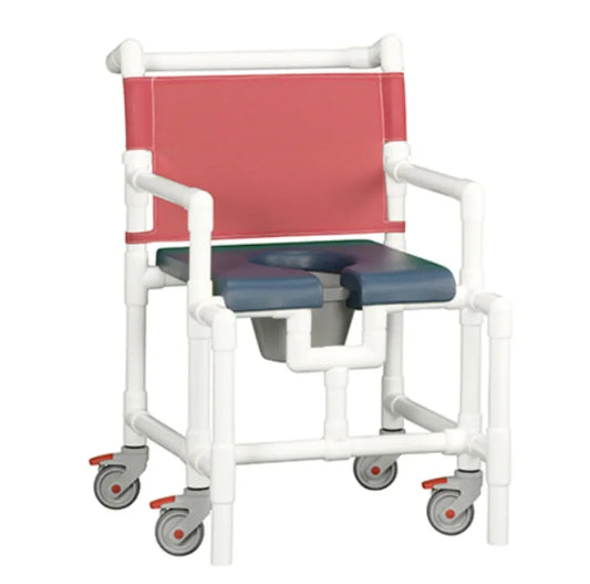 Deluxe Open Front Soft Seat Midsize Shower Chair Commode