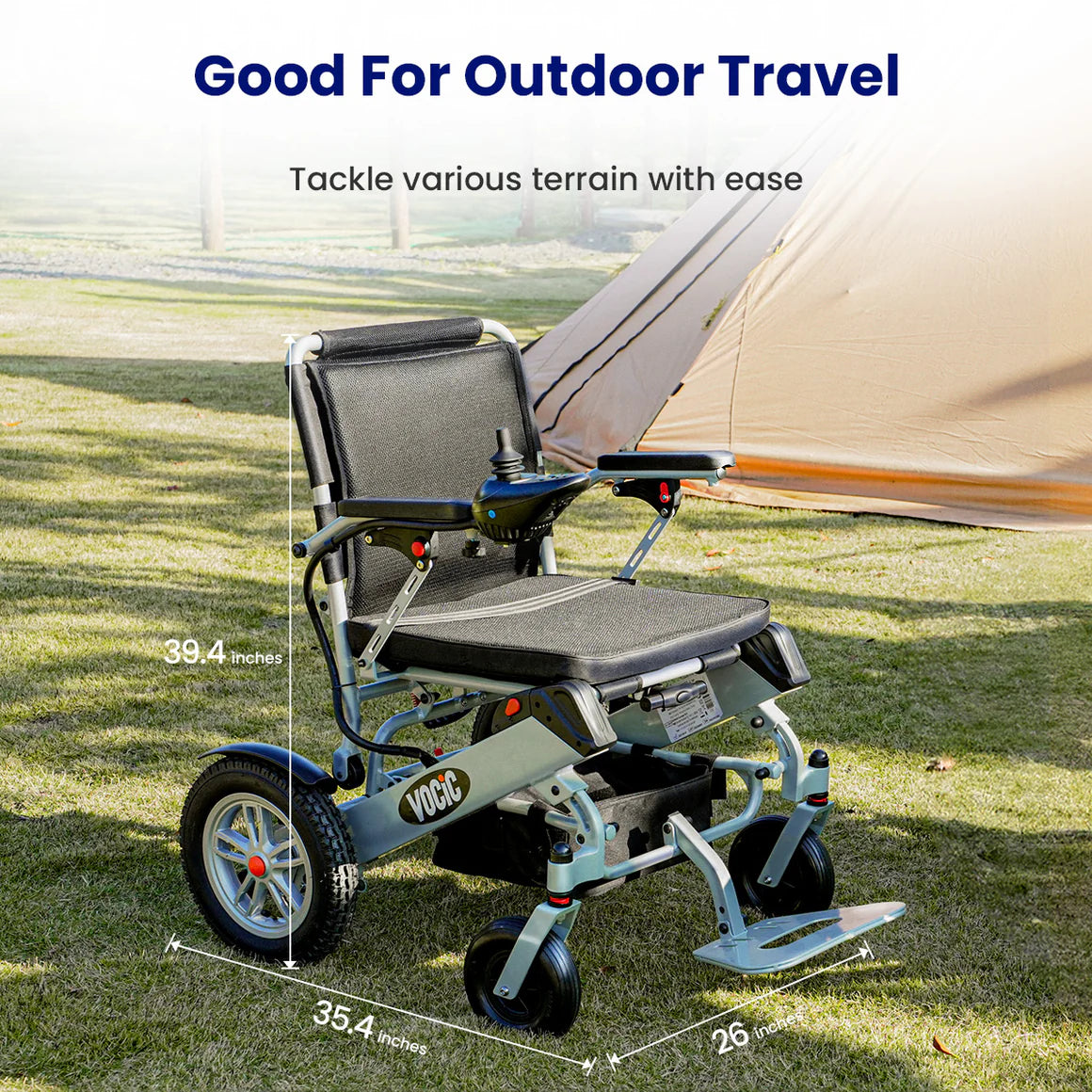 VOCIC V62 Folding Electric Wheelchair - Airline Approved