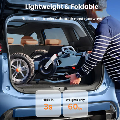 VOCIC V62 Folding Electric Wheelchair - Airline Approved