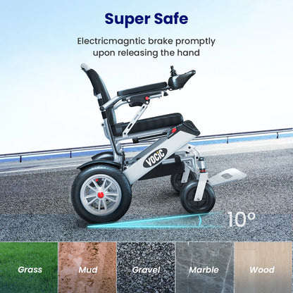 VOCIC V62 Folding Electric Wheelchair - Airline Approved