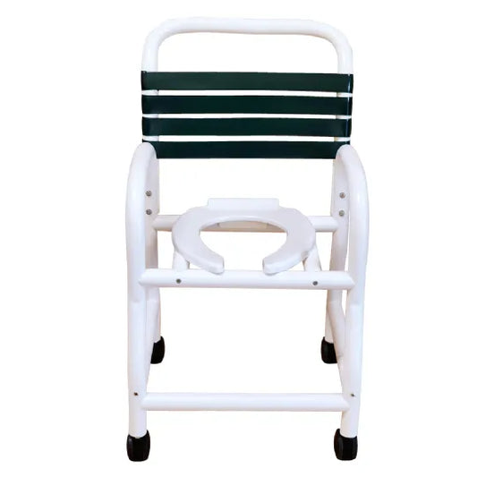 Mobile Shower Commode Chairs with 18-inch Wide Seat and Infection Control by Mor-Medical