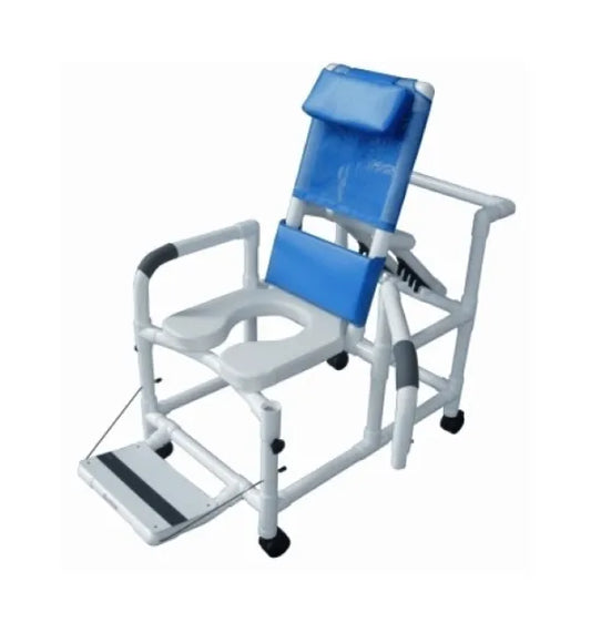 Lumex PVC Reclining Shower Commode Chair