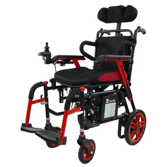 Electric Pediatric Wheelchair, Foldable and 220 lbs. Capacity - Eroute 7002