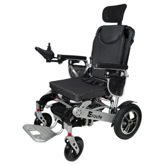 Eroute Automatic Folding Electric Wheelchair with 300 lbs. Capacity and 18 in. Wide Seat