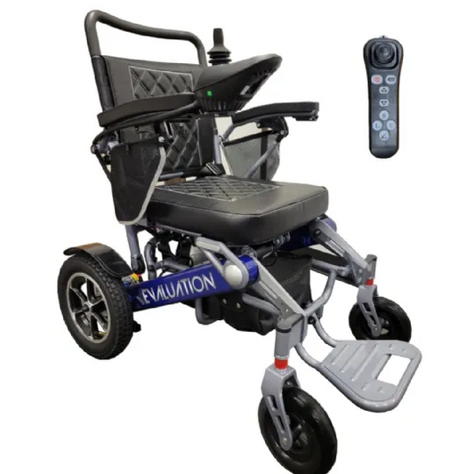Evaluation Evolution Automatic Folding Electric Wheelchair by Discover My Mobility - FDA, TSA, and FAA Approved with 400 lbs Weight Capacity