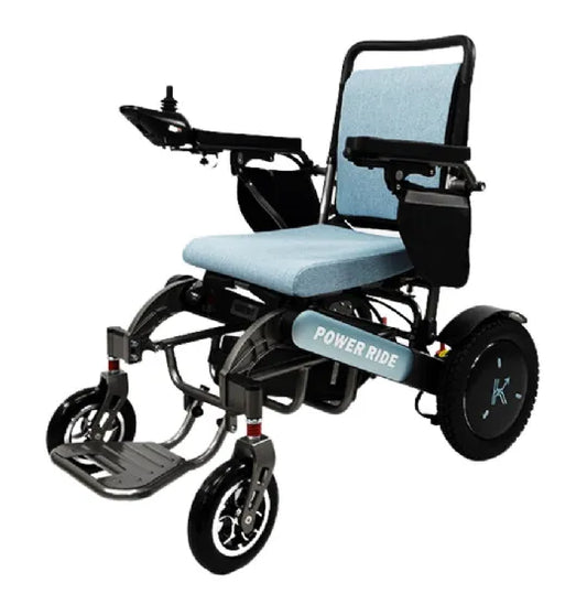 Folding Lightweight Electric Wheelchair with Smart Joystick and Digital Display - Power Ride by ReNuCare