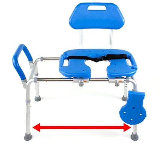 Premium HydroGlyde Sliding Tub Transfer Bench with Cutout by Platinum Health