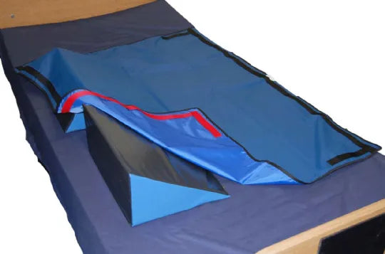 Close-up image of 30 Degree Bed System with Slider Sheet and Two 16 inch Wedges