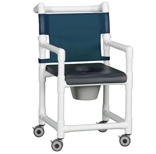 Closed-Front Soft Seat Deluxe Shower Chair Commode