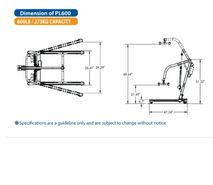 PL600 Bariatric Patient Lift - ProCare BestLift by BestCare