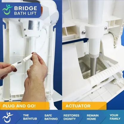 Reclining Bridge Bath Lift with Varying Heights | Emergency Stop and 315 Pound Capacity