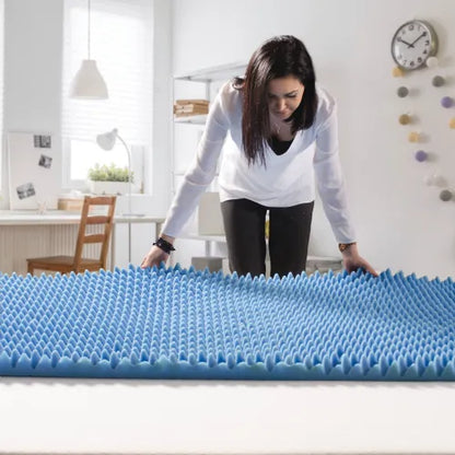 Convoluted Foam Mattress Topper - Pressure Relief and Spinal Support for Better Sleep