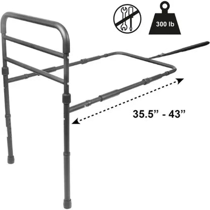 Bed Assist Rail with Padded Grip, Adjustable Height and Width by PEPE Mobility