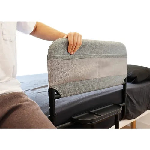 Bed Assist Rail with Fabric Cover and Adjustable Legs and Rail by KMINA