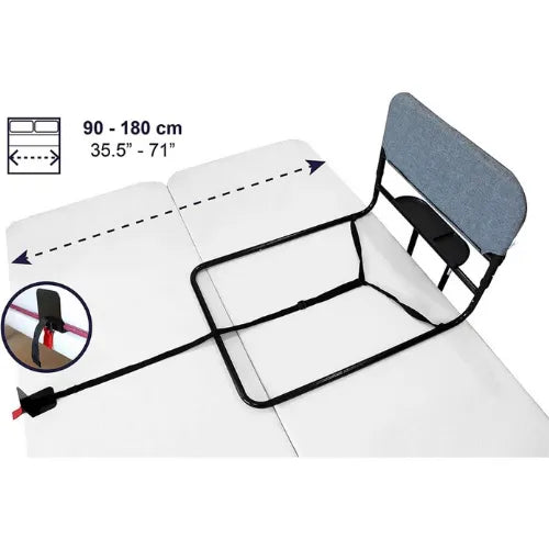 Bed Assist Rail with Fabric Cover and Adjustable Legs and Rail by KMINA