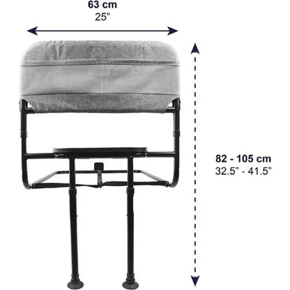 Bed Assist Rail with Fabric Cover and Adjustable Legs and Rail by KMINA