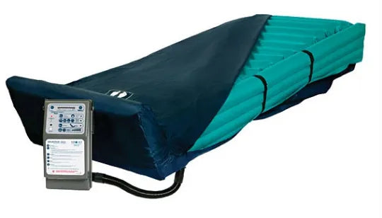 Close-up image of Alternating Pressure Mattress with Low Air Loss for Ulcers and Bed Sores with Viscoelastic Scratch Cover from Medline