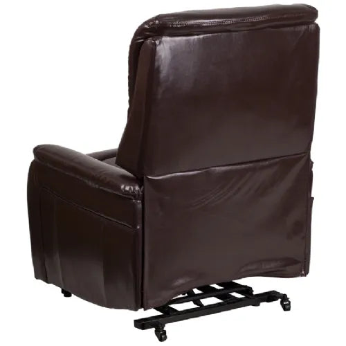Close-up image of Flash Furniture Electric Power Lift Chair Recliner - Brown