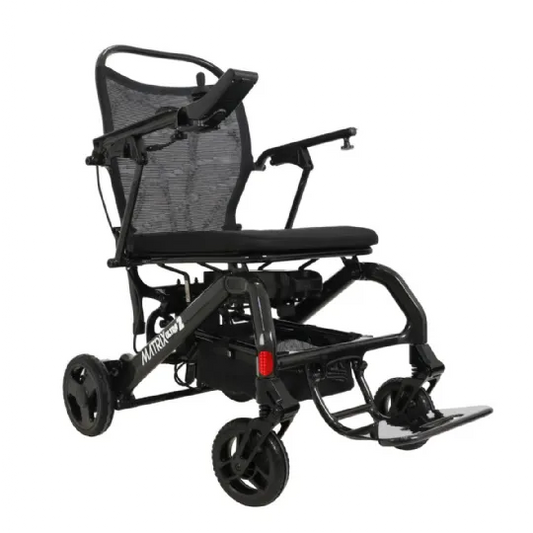 Matrix Ultra 2 Carbon Fiber Lightweight Electric Wheelchair by Discover My Mobility, Fully Assembled, Foldable, Built-In Anti-Theft System