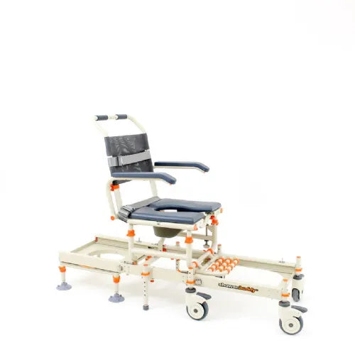 Close-up image of Shower Buddy Rolling Transfer | Shower | Toileting Chair with Cutout