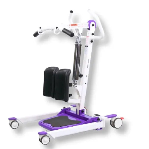 Sit to Stand Lift with 350 lbs. Weight Capacity and Cushioned Knee Pads - Hydraulic Powered